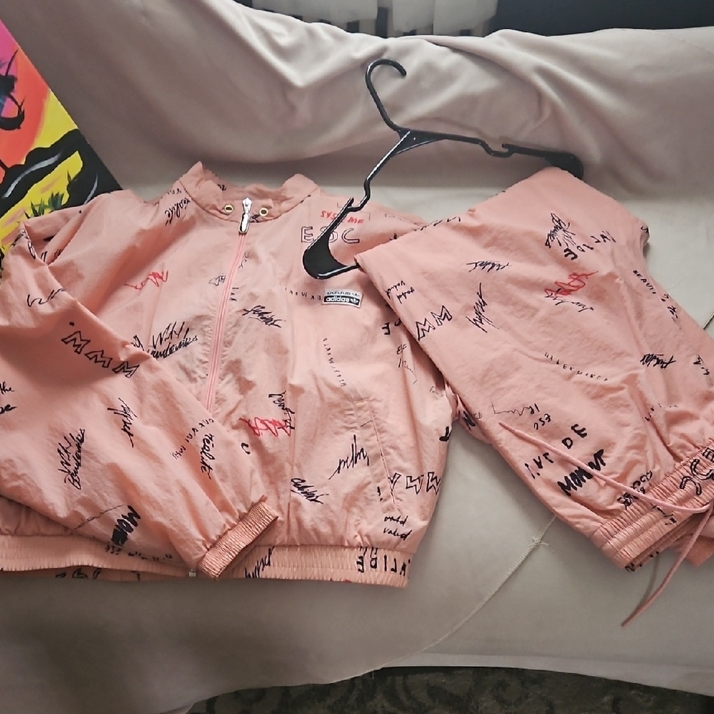 adidas Originals Pink Track Pants & Jacket Set
